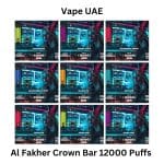 Al Fakher Crown Bar 12000 Puffs All Flavors