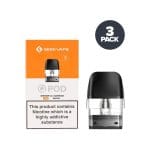 Authentic Buy Geekvape Q Pod Cartridge 2ml (3pc_Pack) Vape UAE Q Pod 1.2Ω (8-12W)