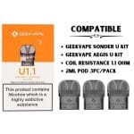 GeekVape U Pod Cartridge 3pcPack in Dubai UAE