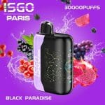 Buy ISGO Bar Paris X 30000 50MG Puffs Disposable Vape Price in Dubai BLACK PARADISE