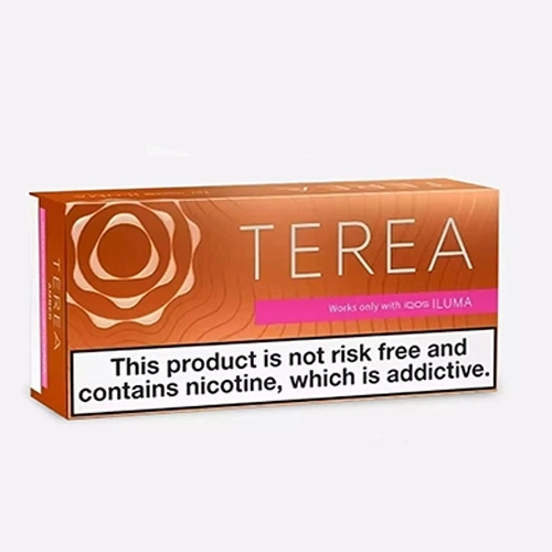 IQOS TEREA Amber Italy Edition heated tobacco sticks with roasted tobacco, woody notes, and nutty aroma for IQOS ILUMA devices in UAE
