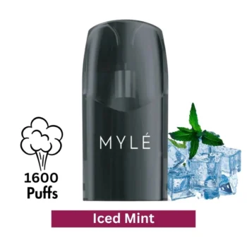 MYLE V5 Iced Mint Pods UAE with icy spearmint and refreshing menthol flavor for MYLE V5 Meta devices