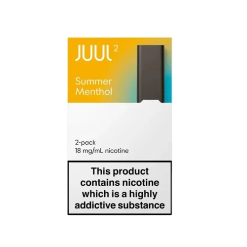 JUUL 2 Summer Menthol Pods UK with tropical fruit and cooling menthol flavor and 18mg nicotine salt for JUUL 2 devices in UAE
