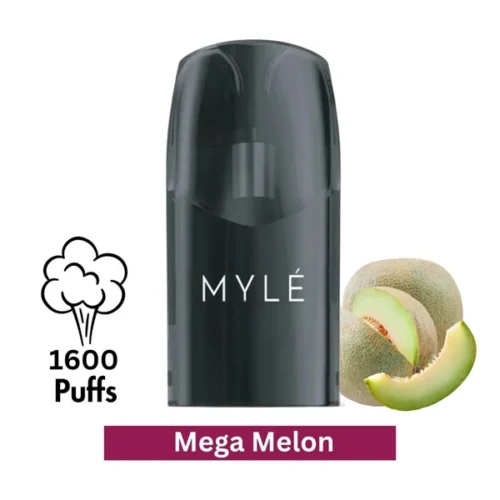 MYLE V5 Mega Melon Pods UAE with watermelon, cantaloupe, and honeydew melon flavor for MYLE V5 Meta devices