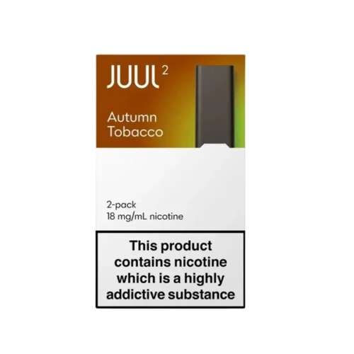 JUUL 2 Autumn Tobacco Pods UK with rich tobacco flavor and 18mg nicotine salt for JUUL 2 devices in UAE