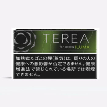IQOS TEREA Black Yellow Menthol Japan heated tobacco sticks with balanced menthol cooling and rich tobacco flavor for IQOS ILUMA devices in UAE