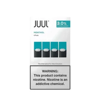JUUL Menthol Pods with refreshing menthol flavor and 5% nicotine salt for JUUL devices in UAE