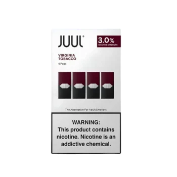 JUUL Virginia Tobacco Pods with rich Virginia tobacco flavor and 5% nicotine salt for JUUL devices in UAE