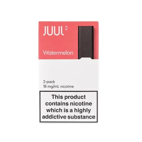 JUUL 2 Watermelon Pods UK with sweet watermelon flavor and 18mg nicotine salt for JUUL 2 devices in UAE