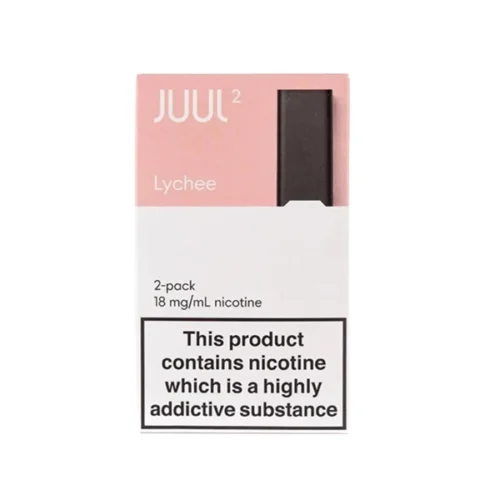 JUUL 2 Lychee Pods UK with sweet lychee flavor and 18mg nicotine salt for JUUL 2 devices in UAE
