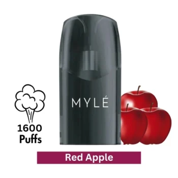 MYLE V5 Red Apple Pods with crisp, juicy red apple flavor for MYLE V5 Meta devices in UAE