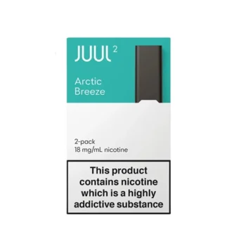 JUUL 2 Arctic Breeze Pods UK with icy menthol flavor and 18mg nicotine salt for JUUL 2 devices in UAE