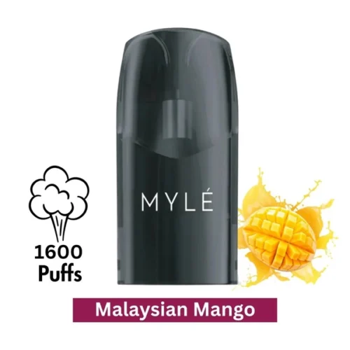 MYLE V5 Malaysian Mango Pods UAE with tropical Malaysian mango flavor for MYLE V5 Meta devices