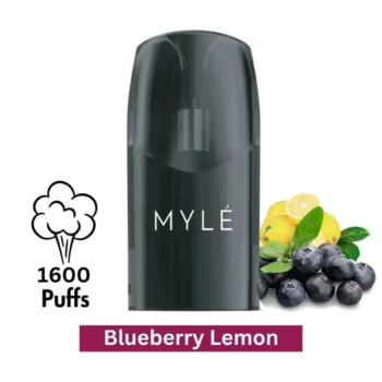 MYLE V5 Blueberry Lemon Pods UAE with sweet blueberry and tangy lemon flavor for MYLE V5 Meta devices