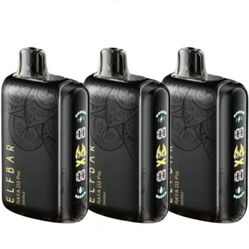 Raya D3 Pro 30000 Puffs UAE by ELF BAR with triple mesh coil, smart display, and rechargeable battery