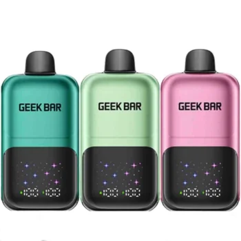 Geek Bar 50000 Puffs UAE rechargeable disposable vape with dual mesh coil, curved display, and up to 50000 puffs
