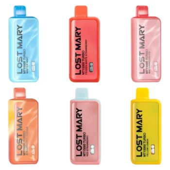 Lost Mary MT15000 Turbo Puffs UAE rechargeable disposable vape with dual mesh coil, smart display, and up to 15000 puffs