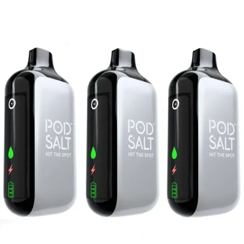 Pod Salt 35000 Puffs UAE rechargeable disposable vape with LED display, HIT Boost technology, and up to 35000 puffs