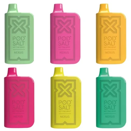 Pod Salt Nexus 6000 Puffs UAE rechargeable disposable vape with 650mAh battery, 10ml e-liquid, and up to 6000 puffs