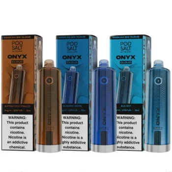 Pod Salt Onyx Cloud 25000 Puffs UAE rechargeable disposable vape with mesh coil, smart display, and up to 25000 puffs