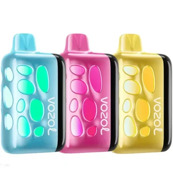 VOZOL Rave 40000 Puffs 50mg UAE rechargeable disposable vape with dual mesh coil, 1000mAh battery, and smart beat display