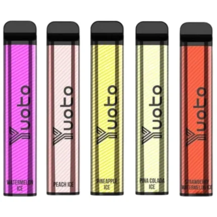 Yuoto 2500 Puffs UAE disposable vape with 7ml e-liquid, 1200mAh battery, and up to 2500 puffs