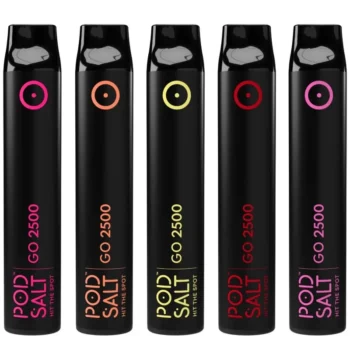 Pod Salt Go 2500 Puffs UAE disposable vape with nicotine salt, mesh coil, and up to 2500 puffs