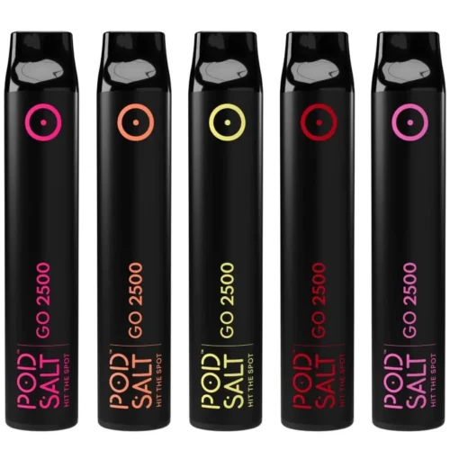 Pod Salt Go 2500 Puffs UAE disposable vape with nicotine salt, mesh coil, and up to 2500 puffs