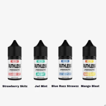Ruthless Podsaltz 30ml E-Juice UAE Nicotine Salt E-Liquid for Refillable Pod Systems