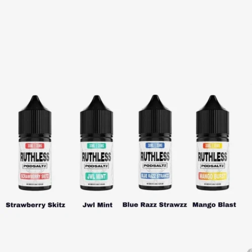 Ruthless Podsaltz 30ml E-Juice UAE Nicotine Salt E-Liquid for Refillable Pod Systems
