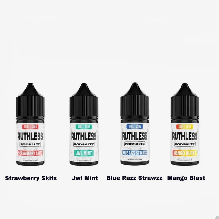 https://vpdubaiking.ae/product/ruthless-podsaltz-30ml-e-juice/ Ruthless Podsaltz 30ml E-Juice UAE Nicotine Salt E-Liquid for Refillable Pod Systems