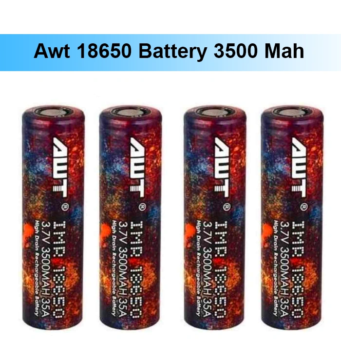 AWT 18650 3500mAh 35A Battery UAE AWT 18650 3500mAh 35A Rechargeable Lithium-Ion Vape Battery UAE
