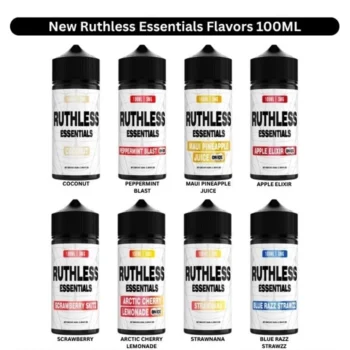 Ruthless Essentials 100ml E-Juice UAE Freebase Vape Juice 100ml Shortfill