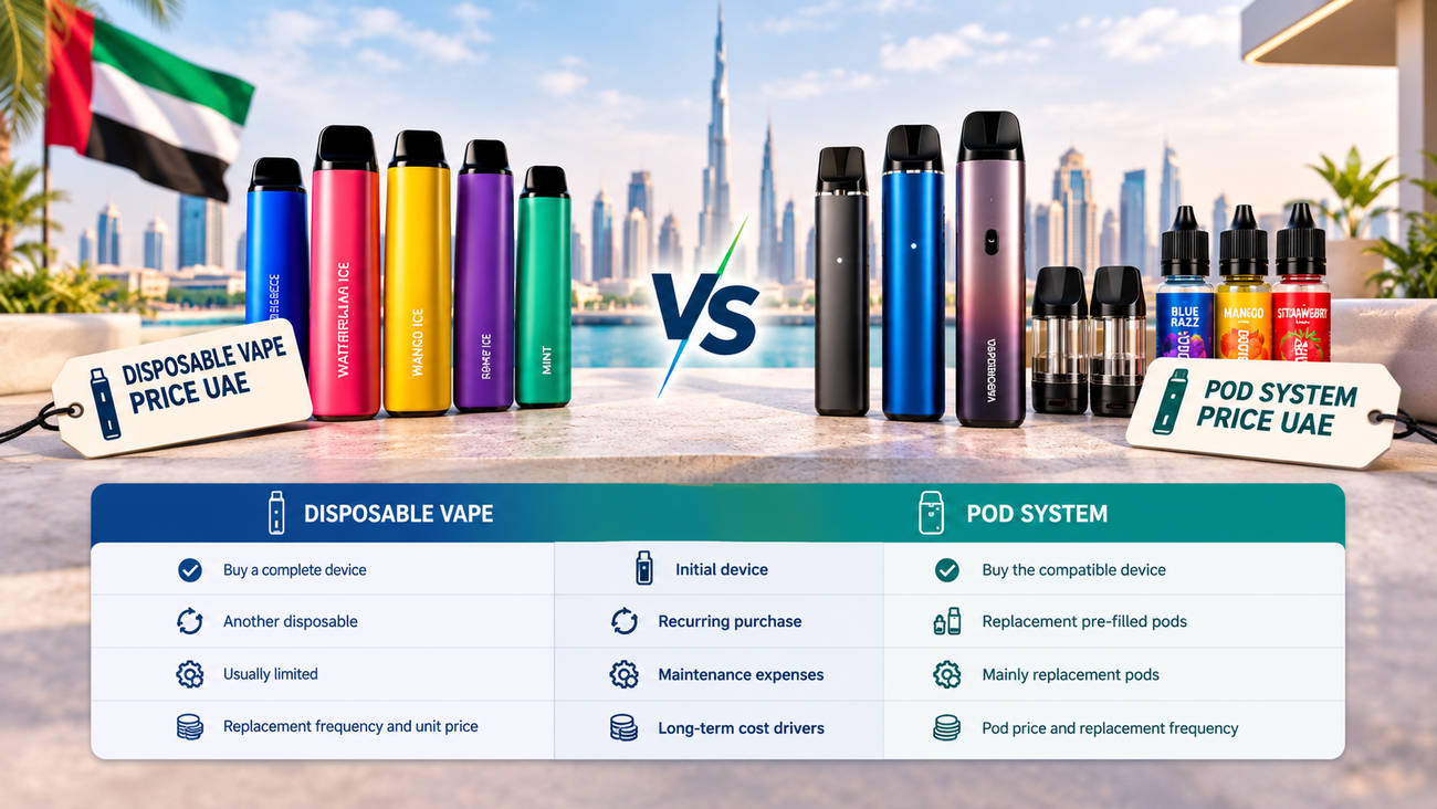 Disposable Vape Price UAE vs Pod System Price UAE
