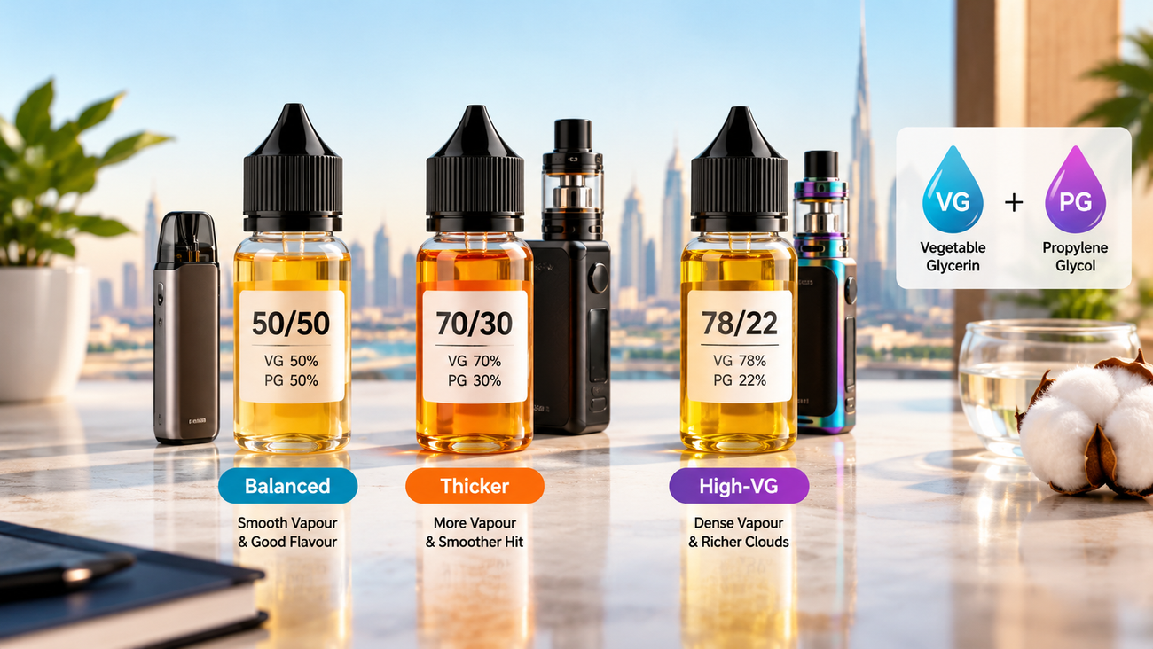 Vape Juice in Dubai: Types, Nicotine Strengths & What to Know Before Buying 3 VG/PG Ratio